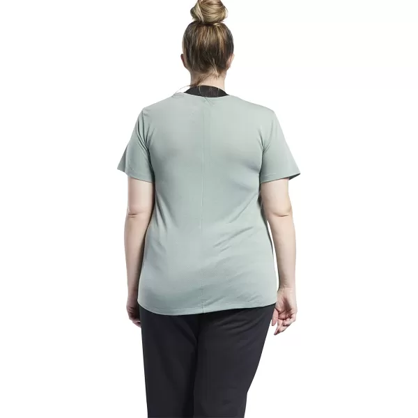 imageCore 10 by Reebok Womens Casual Mesh Back ShortSleeve TeeHarmony Green