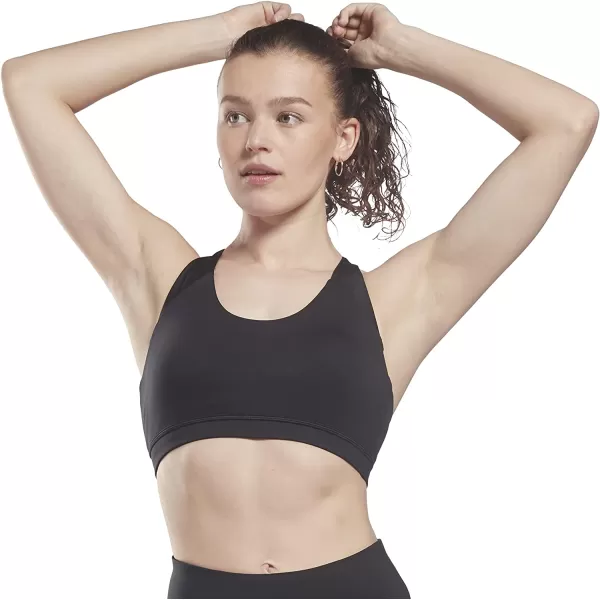 imageCore 10 by Reebok Womens Colorblock Medium Support Sports BraBlack