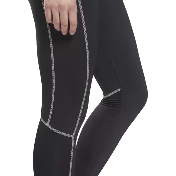 imageCore 10 by Reebok Womens HighRise Contrast Stitch LeggingsBlackWhite