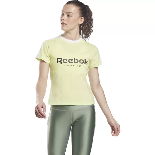imageCore 10 by Reebok Womens Lightweight ShortSleeve Logo TeeSemi Energy Glow