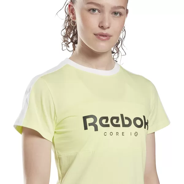 imageCore 10 by Reebok Womens Lightweight ShortSleeve Logo TeeSemi Energy Glow