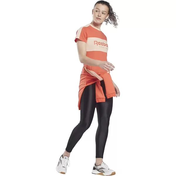 imageCore 10 by Reebok Womens Lightweight ShortSleeve Tee in Semi Orange Flare