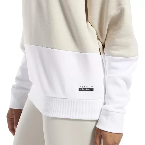 imageCore 10 by Reebok Womens Oversized Color Block Crewneck SweatshirtBeige