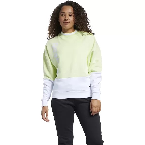 imageCore 10 by Reebok Womens Oversized Color Block Crewneck SweatshirtEnergy Glow