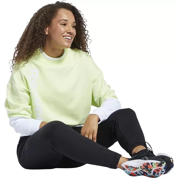 imageCore 10 by Reebok Womens Oversized Color Block Crewneck SweatshirtEnergy Glow