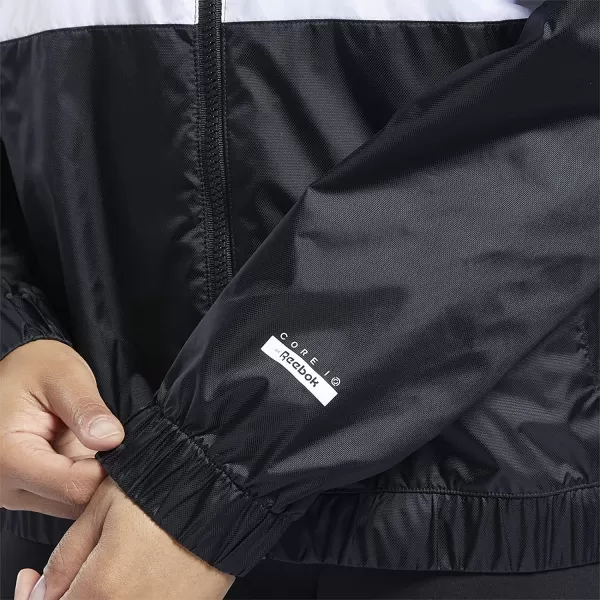 imageCore 10 by Reebok Womens Oversized Color Block Woven Hooded JacketNight Black