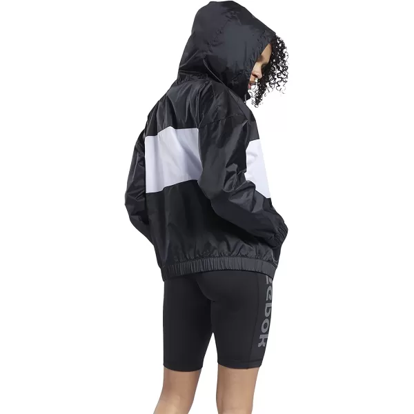 imageCore 10 by Reebok Womens Oversized Color Block Woven Hooded JacketNight Black