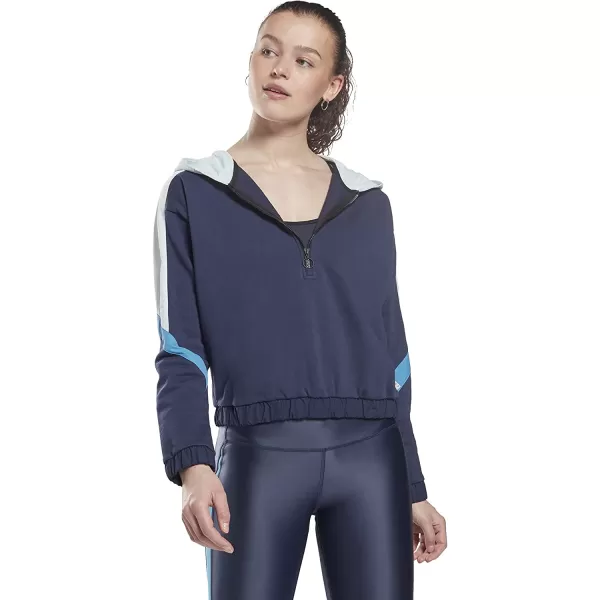imageCore 10 by Reebok Womens Oversized French Terry QuarterZip HoodieVector Navy