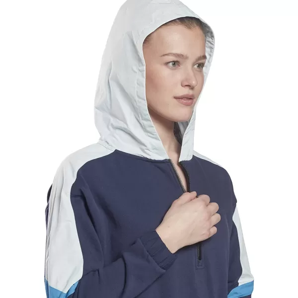 imageCore 10 by Reebok Womens Oversized French Terry QuarterZip HoodieVector Navy