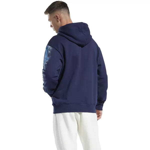 imageJurassic World Reebok Mens Standard Graphic Hoodie  Vector Navy
