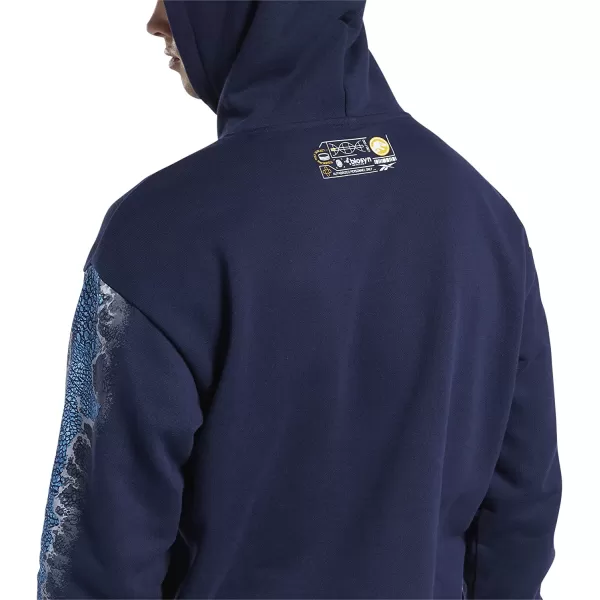 imageJurassic World Reebok Mens Standard Graphic Hoodie  Vector Navy