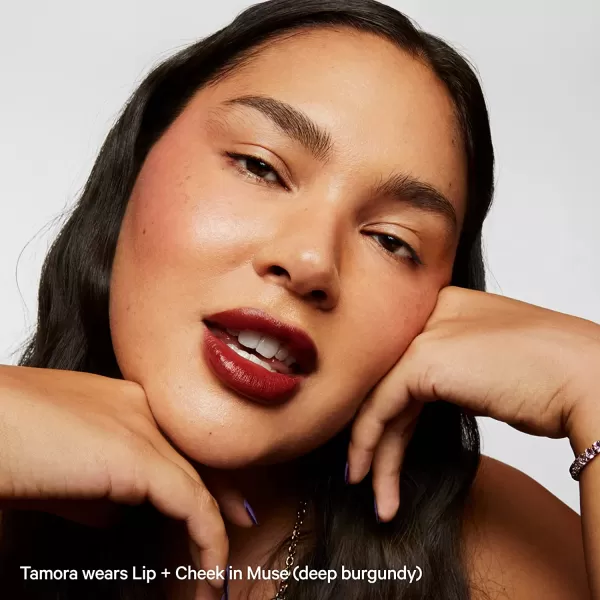 imageMilk Makeup Lip and Cheek Tint  Pigmented Cream Stick  Natural Vegan Formula  021 Oz WERK  Dusty RoseMUSE  Deep Burgundy