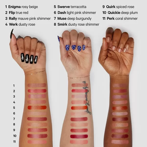 imageMilk Makeup Lip and Cheek Tint  Pigmented Cream Stick  Natural Vegan Formula  021 Oz WERK  Dusty RoseSMIRK  Dusty Rose with Shimmer
