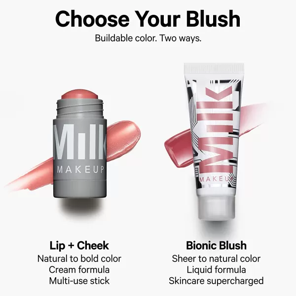 imageMilk Makeup Lip and Cheek Tint  Pigmented Cream Stick  Natural Vegan Formula  021 Oz WERK  Dusty RoseSMIRK  Dusty Rose with Shimmer