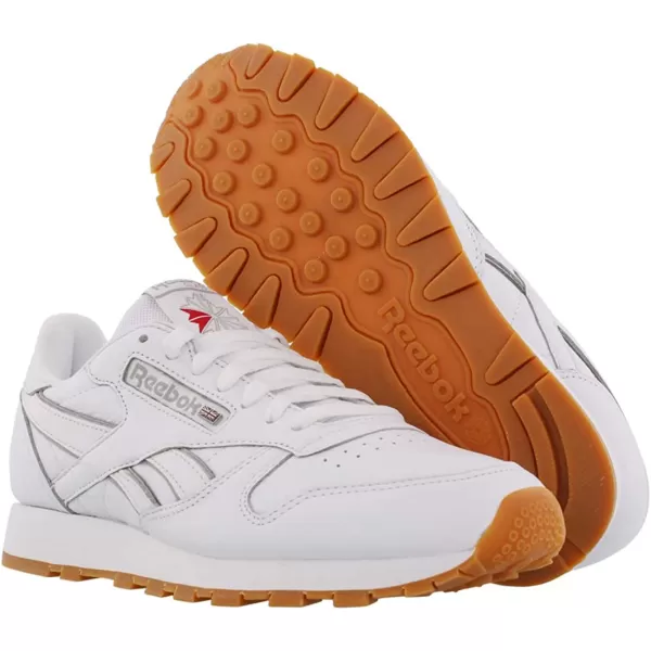 imageReebok Classic Leather Sneaker  Unisex  Adult  WhiteStark GreyGumWhite