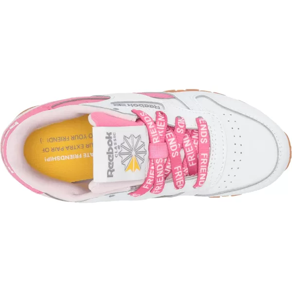 imageReebok Classic Leather Sneaker UnisexChild  WhiteFrost BerryTrue Pink