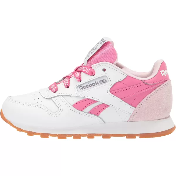 imageReebok Classic Leather Sneaker UnisexChild  WhiteFrost BerryTrue Pink