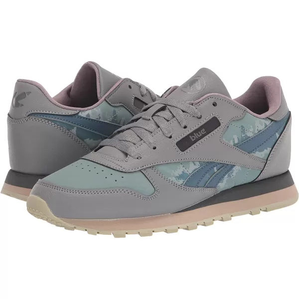 imageReebok Classic Leather Sneaker for UnisexChild Jurassic WorldGreyTeal FogBrave Blue