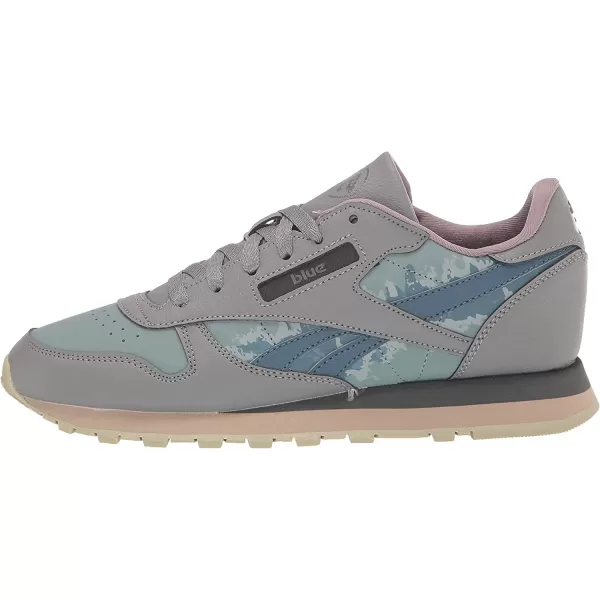 imageReebok Classic Leather Sneaker for UnisexChild Jurassic WorldGreyTeal FogBrave Blue