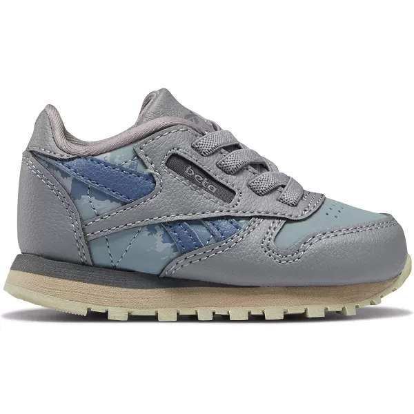 imageReebok Classic Leather Sneaker for UnisexChild Jurassic WorldGreyTeal FogBrave Blue