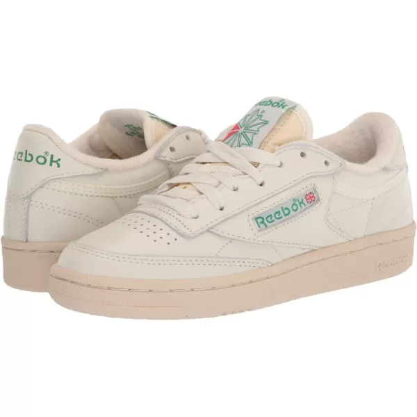 imageReebok Club C 85 Vintage Unisex SneakersChalkPaperwhiteGlen GreenExclnt Red