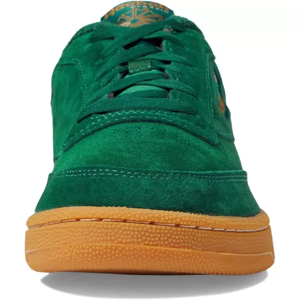 imageReebok Club C 85 Vintage Unisex SneakersDark GreenWild BrownReebok Rubber Gum06