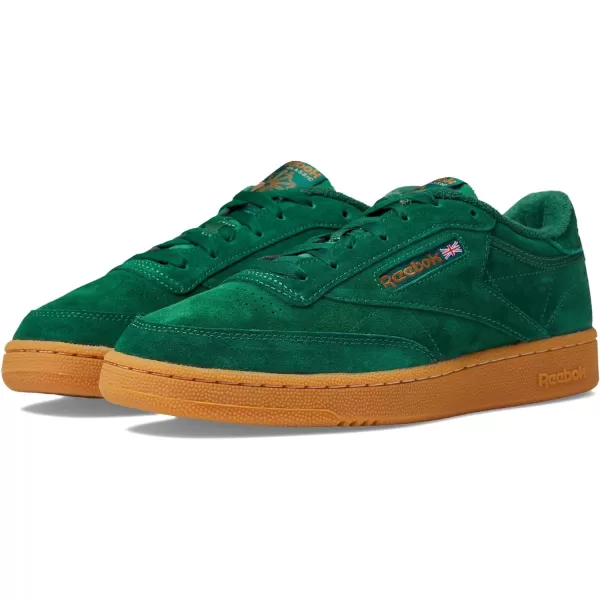 imageReebok Club C 85 Vintage Unisex SneakersDark GreenWild BrownReebok Rubber Gum06