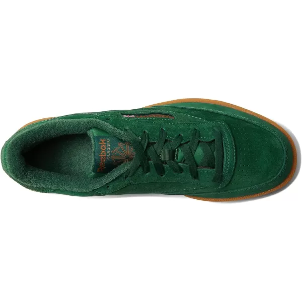 imageReebok Club C 85 Vintage Unisex SneakersDark GreenWild BrownReebok Rubber Gum06