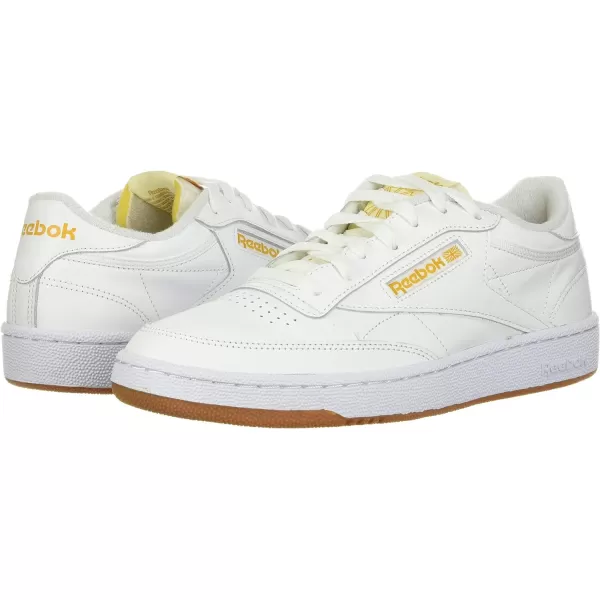 imageReebok Club C 85 Vintage Unisex SneakersWhitePale YellowBright Ochre
