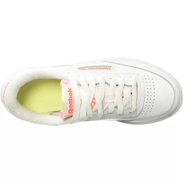 imageReebok Club C Womens Walking Shoe  WhiteCeramic PinkOrange Flare