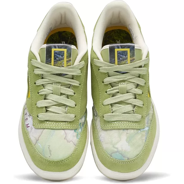 imageReebok Club Fashion SneakerNational GeographicMap GraphicGuard Green