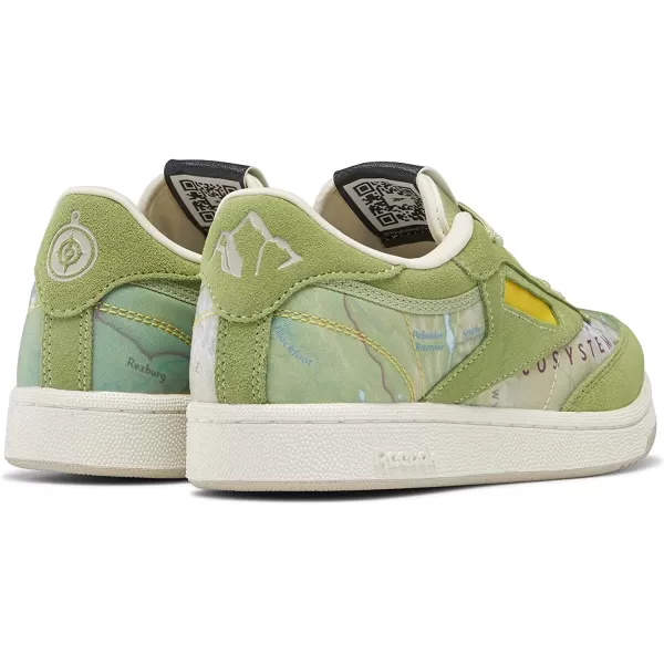 imageReebok Club Fashion SneakerNational GeographicMap GraphicGuard Green