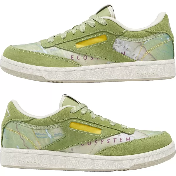 imageReebok Club Fashion SneakerNational GeographicMap GraphicGuard Green