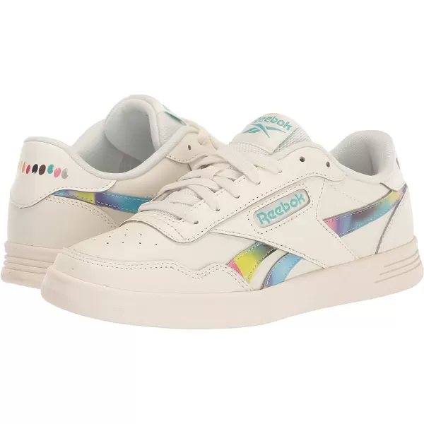 imageReebok Court Advance Sneaker for Men and Women in Chalk and Semi Classic Teal