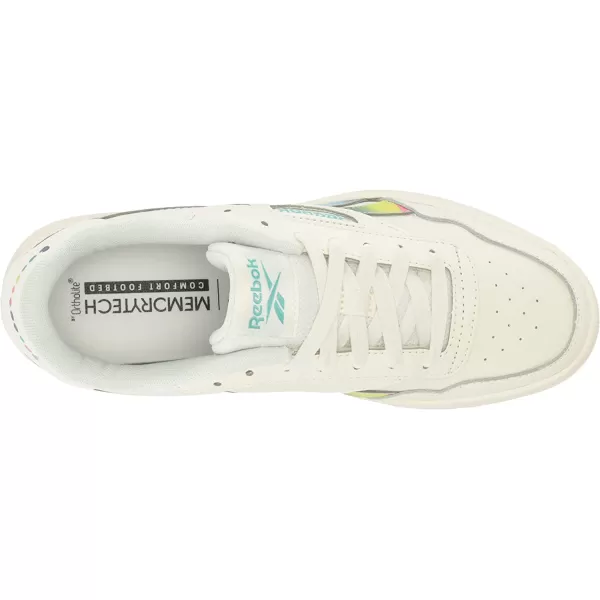 imageReebok Court Advance Sneaker for Men and Women in Chalk and Semi Classic Teal