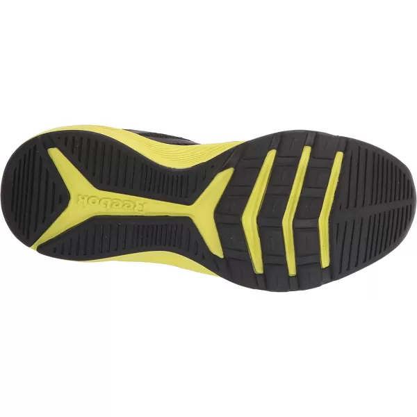 imageReebok Equal Fit Adaptive Running Shoe for UnisexChild BlackVector BlueSolar Acid Yellow