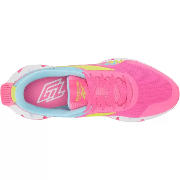 imageReebok Girls Zig Dynamica 20 Big KidAtomic PinkDigital BlueAcid Yellow