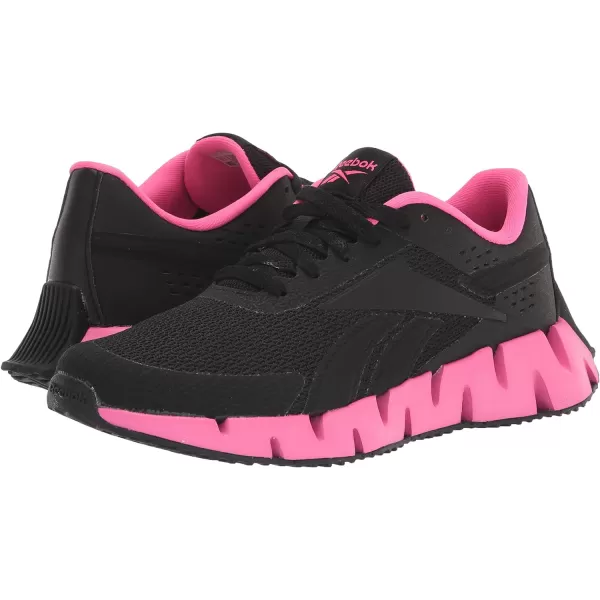 imageReebok Girls Zig Dynamica 20 Big KidBlackAtomic Pink