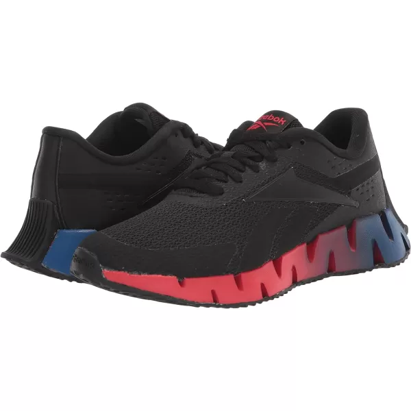 imageReebok Girls Zig Dynamica 20 Big KidBlackVector RedVector Blue