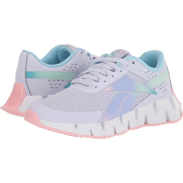 imageReebok Girls Zig Dynamica 20 Big KidLucid LilacPink GlowDigital Blue