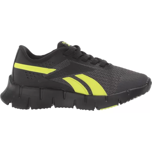 imageReebok Girls Zig Dynamica 20 Big KidPure GreyNight BlackAcid Yellow