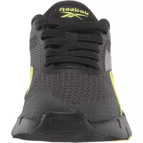 imageReebok Girls Zig Dynamica 20 Big KidPure GreyNight BlackAcid Yellow