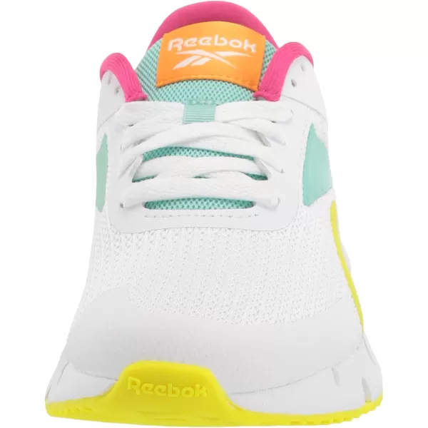 imageReebok Girls Zig Dynamica 20 Big KidWhiteAcid YellowSemi Pixel Mint