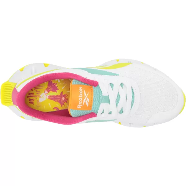 imageReebok Girls Zig Dynamica 20 Big KidWhiteAcid YellowSemi Pixel Mint