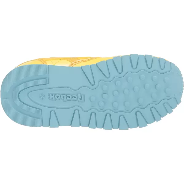 imageReebok Kids Classic Leather Sneaker in Peppa Pig YellowBrave BlueWhite