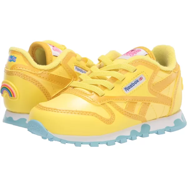 imageReebok Kids Classic Leather Sneaker in Peppa Pig YellowBrave BlueWhite