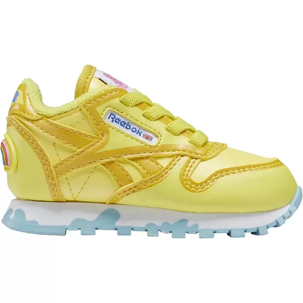 imageReebok Kids Classic Leather Sneaker in Peppa Pig YellowBrave BlueWhite