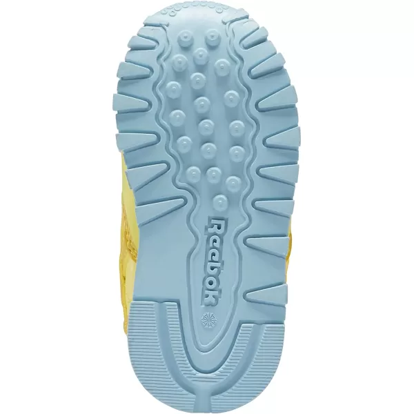 imageReebok Kids Classic Leather Sneaker in Peppa Pig YellowBrave BlueWhite