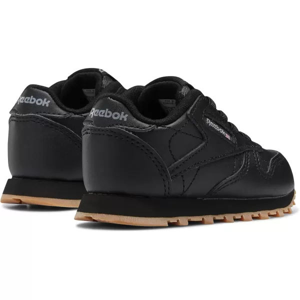 imageReebok Little Kid Classic Leather SneakerCore BlackCore BlackReebok Rubber Gum02
