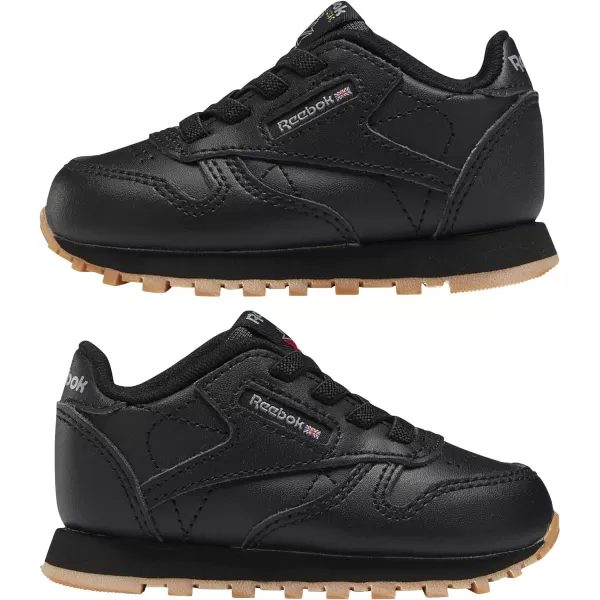 imageReebok Little Kid Classic Leather SneakerCore BlackCore BlackReebok Rubber Gum02